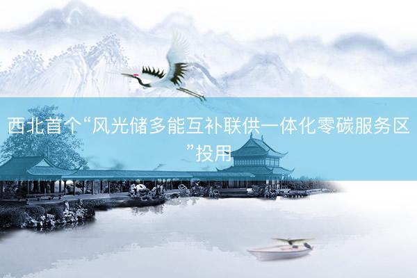 西北首个“风光储多能互补联供一体化零碳服务区”投用