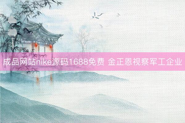 成品网站nike源码1688免费 金正恩视察军工企业