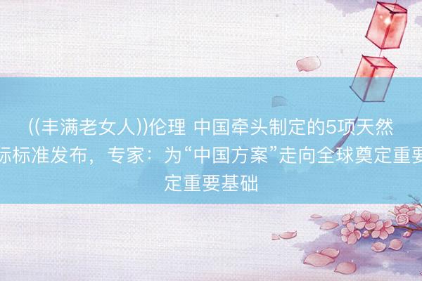 ((丰满老女人))伦理 中国牵头制定的5项天然气国际标准发布，专家：为“中国方案”走向全球奠定重要基础