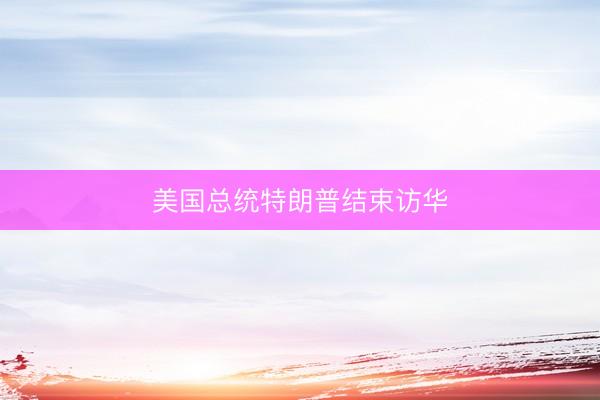美国总统特朗普结束访华