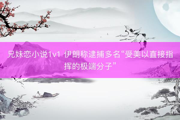 兄妹恋小说1v1 伊朗称逮捕多名“受美以直接指挥的极端分子”
