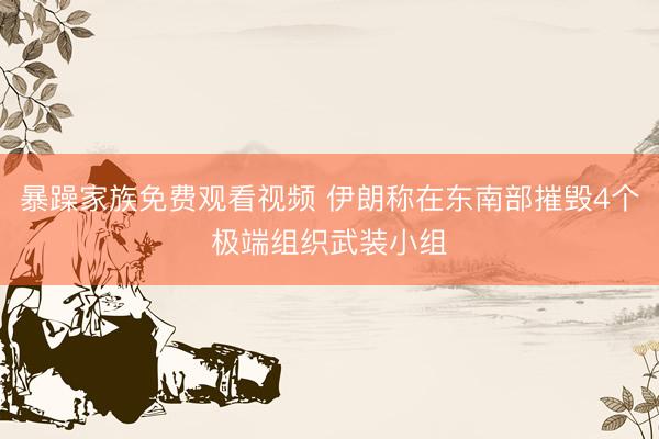 暴躁家族免费观看视频 伊朗称在东南部摧毁4个极端组织武装小组
