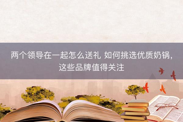 两个领导在一起怎么送礼 如何挑选优质奶锅，这些品牌值得关注