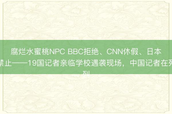 腐烂水蜜桃NPC BBC拒绝、CNN休假、日本禁止——19国记者亲临学校遇袭现场，中国记者在列