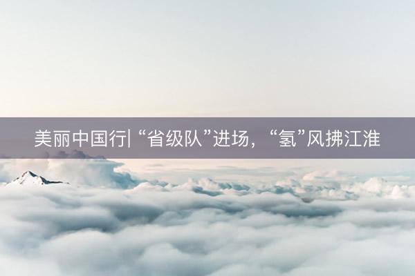 美丽中国行| “省级队”进场，“氢”风拂江淮