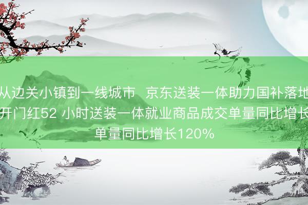 从边关小镇到一线城市  京东送装一体助力国补落地  618 开门红52 小时送装一体就业商品成交单量同比增长120%