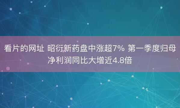 看片的网址 昭衍新药盘中涨超7% 第一季度归母净利润同比大增近4.8倍