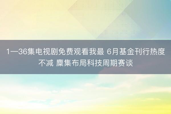 1—36集电视剧免费观看我最 6月基金刊行热度不减 麇集布局科技周期赛谈