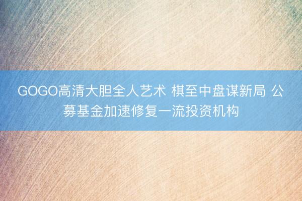 GOGO高清大胆全人艺术 棋至中盘谋新局 公募基金加速修复一流投资机构
