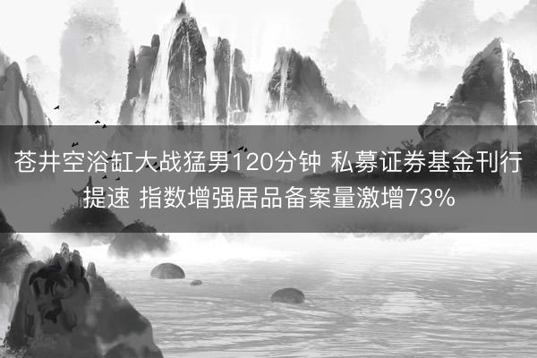 苍井空浴缸大战猛男120分钟 私募证券基金刊行提速 指数增强居品备案量激增73%