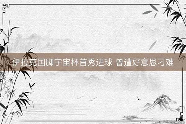 伊拉克国脚宇宙杯首秀进球 曾遭好意思刁难